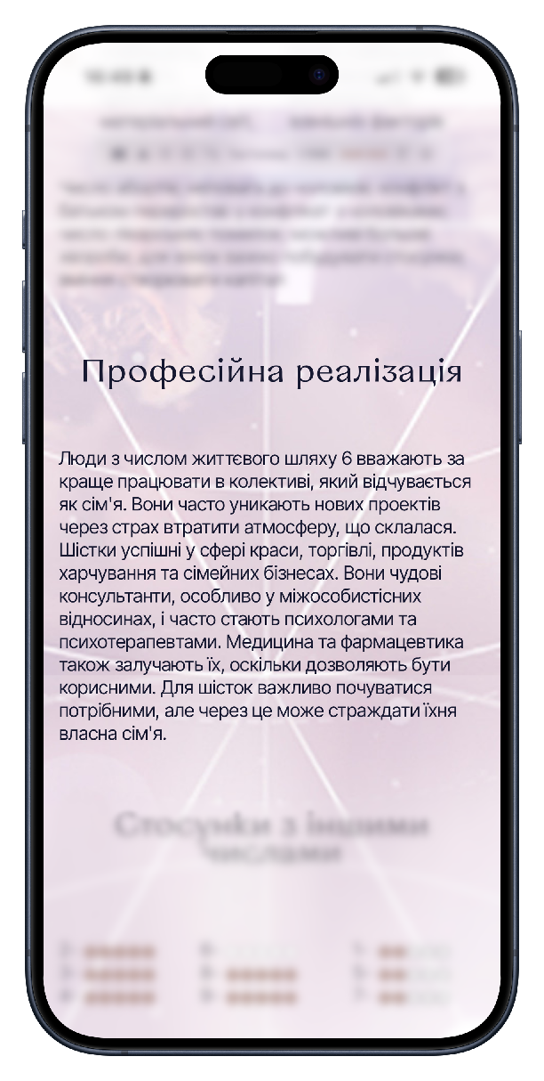 Розрахунок числа реалізації та професійної реалізації за датою народження