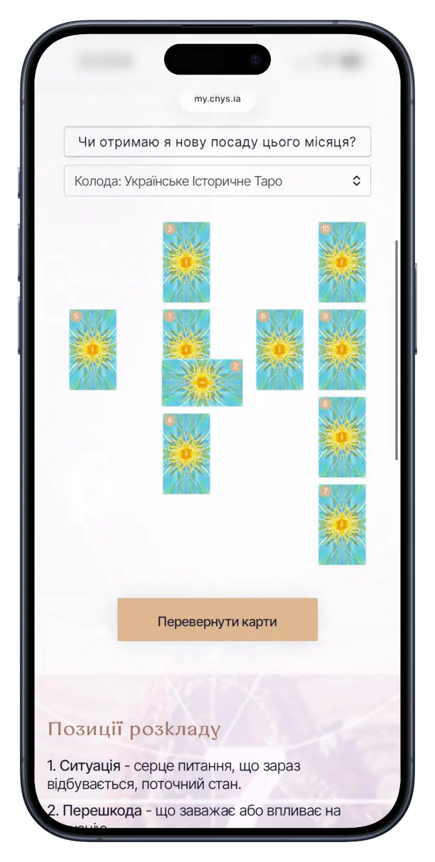 Розклад Таро: Кельтський хрест. Сервіс Числа - все для нумеролога